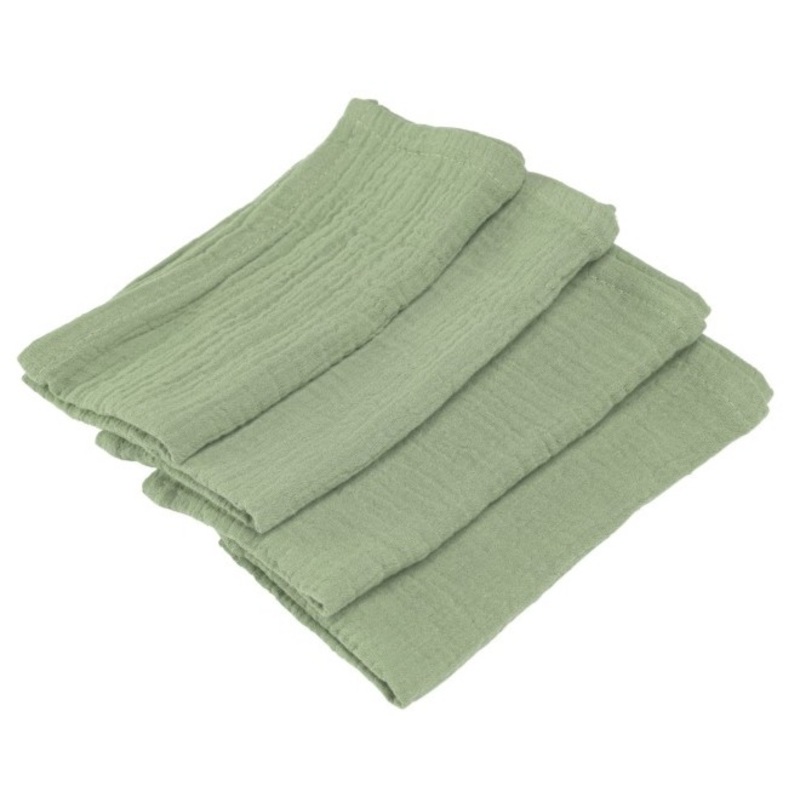 4 cloth napkins sage green 40cm