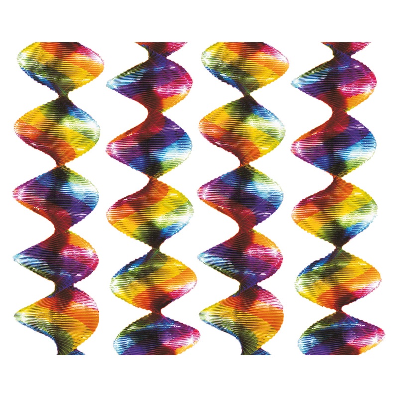 4 pieces rainbow foils rotor spirals 60cm