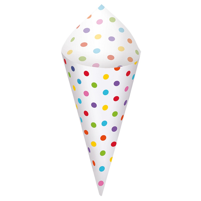 40 dotted cone bags, colored