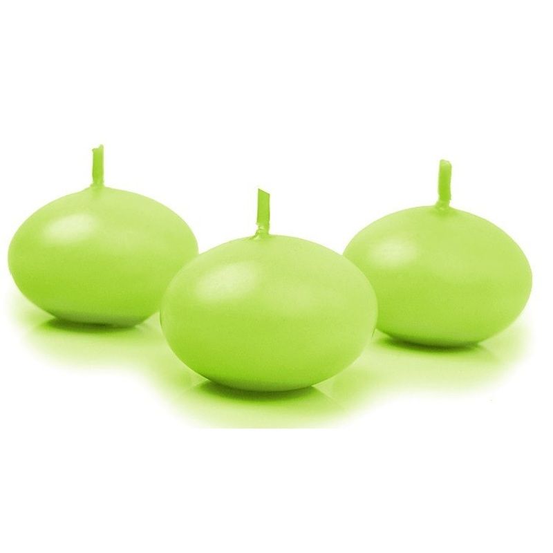 50 floating candles Siena light green 4cm