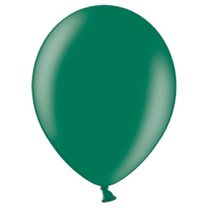 50 Party Star metallic balloons fir green 30cm