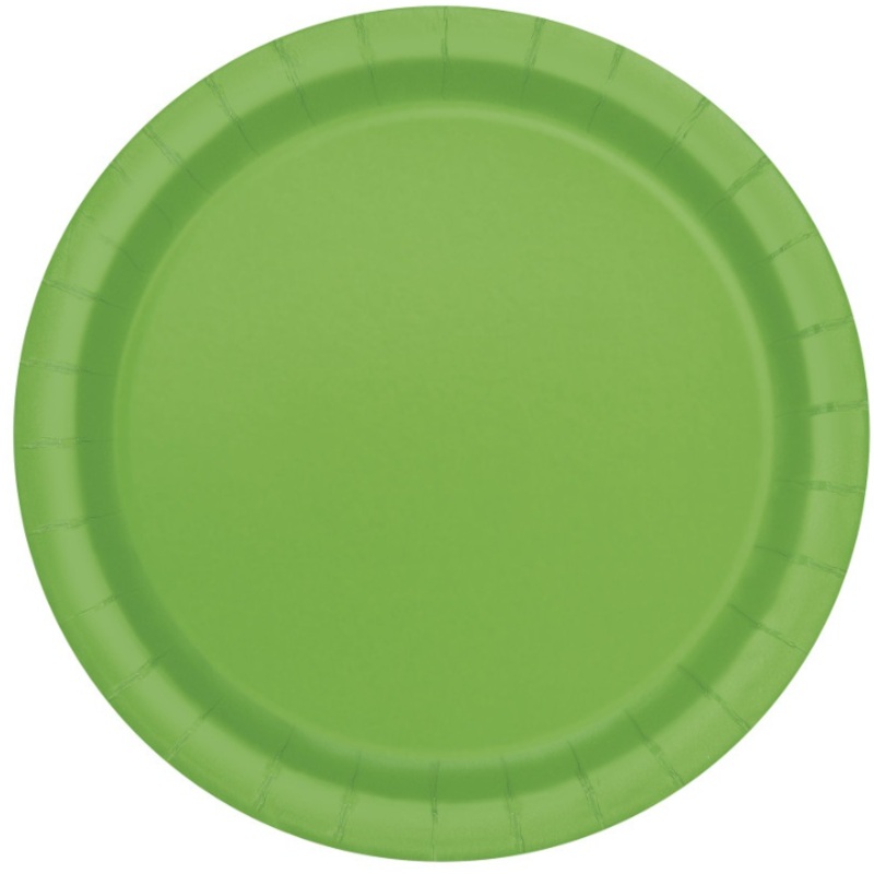 8 dessert plates in kiwi green 18cm