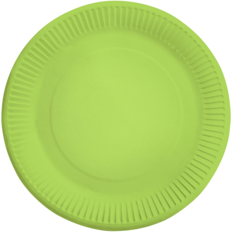 8 paper plates Partytime kiwi green