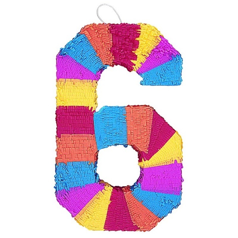 Colorful party fun pinata number 6