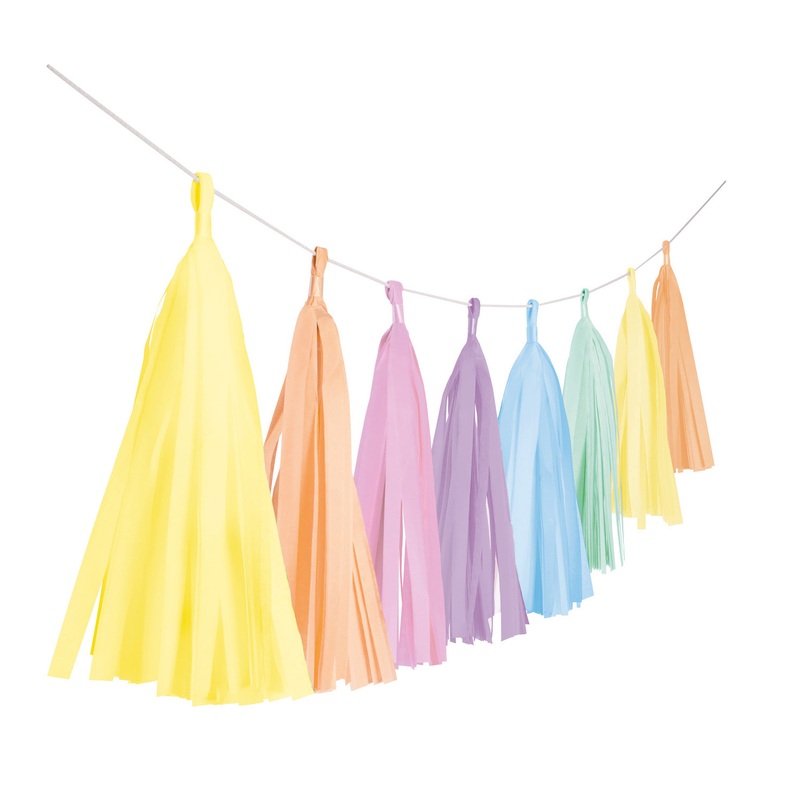 Fringe Garland Chain Pastel Colours 3m