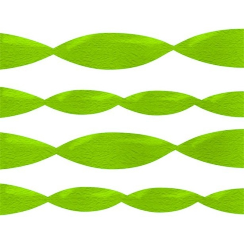 Green crepe streamer 1.5m
