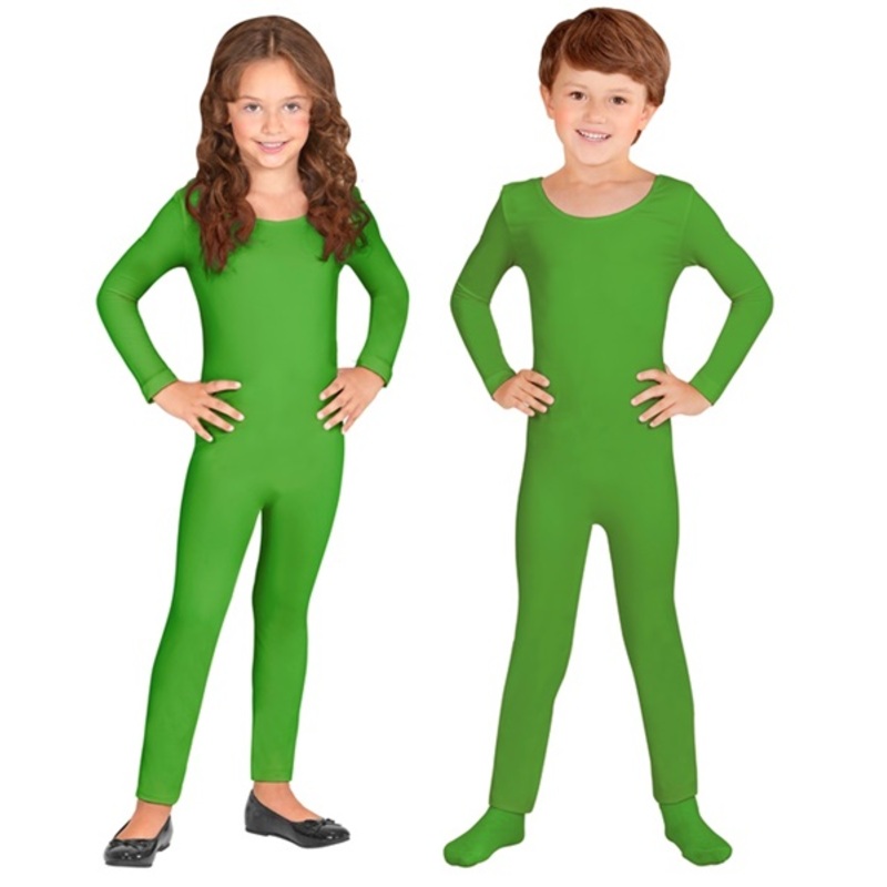 Green full body suit for children