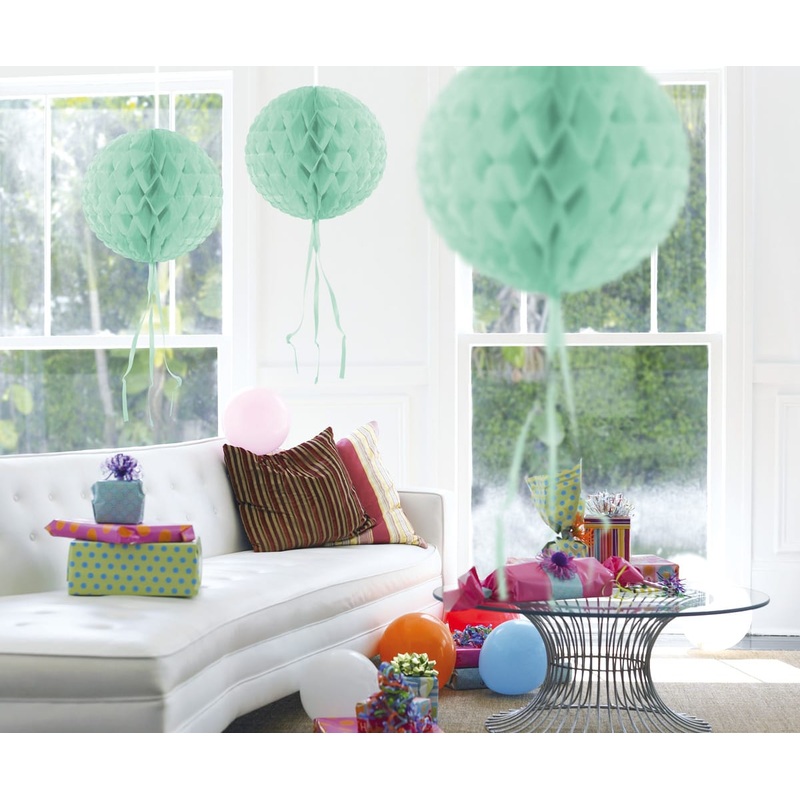 Honeycomb ball honey mint green 30cm