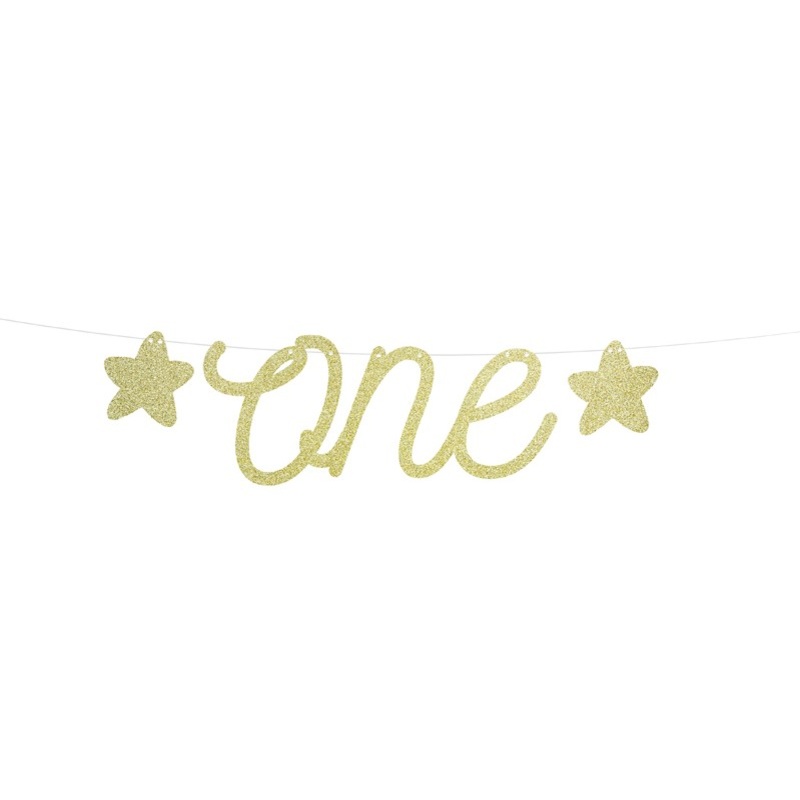 One Star garland gold 50 x 12cm