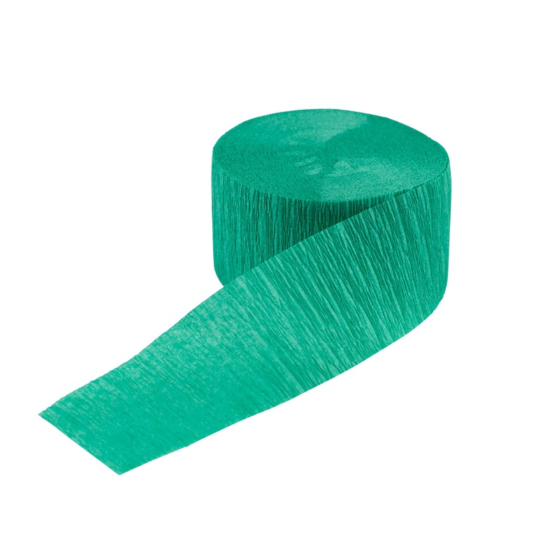 Party fun crepe streamer jade green 24m