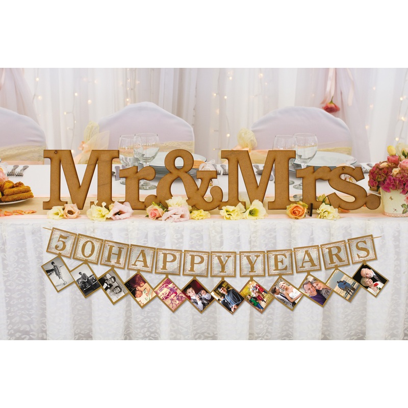Sparkling 50 Years Photo Garland