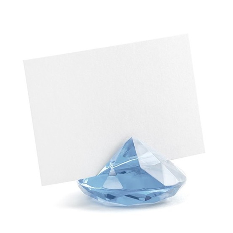 10 diamonds card holder azure blue 4cm