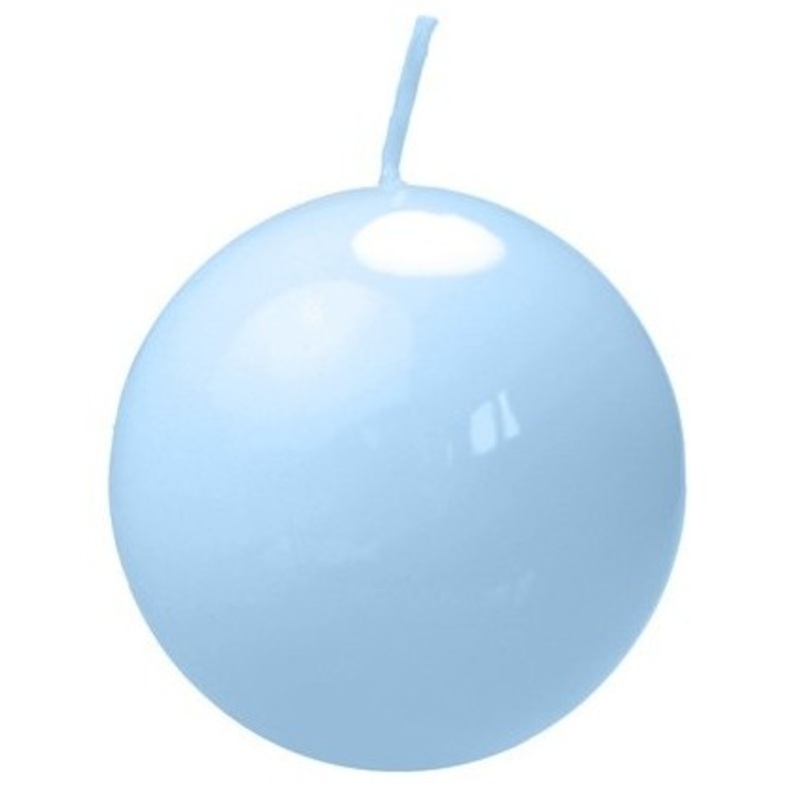 10 lacquer ball candles Torino baby blue 6cm