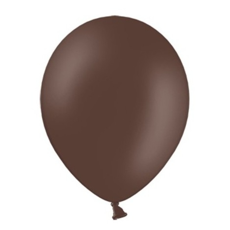 10 party star balloons chocolate brown 23cm