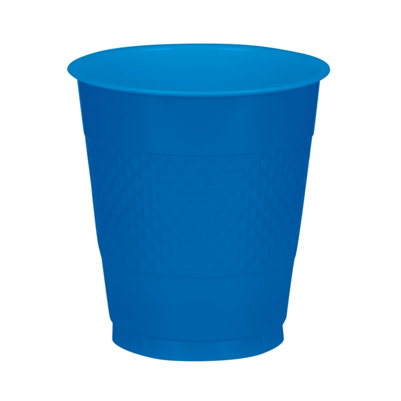 10 plastic cups Amalia royal blue 355ml