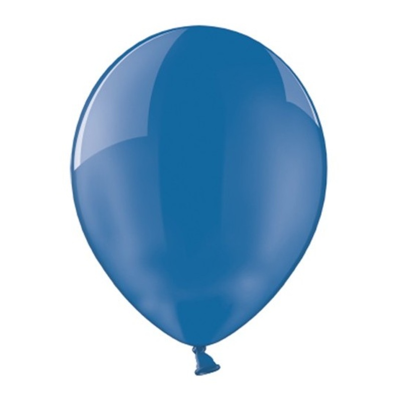 100 balloons in crystal blue 36cm