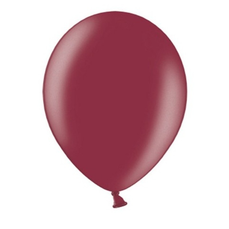 100 Celebration metallic balloons red-brown 23cm