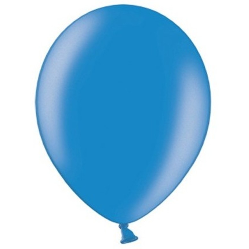 100 Celebration metallic balloons royal blue 23cm