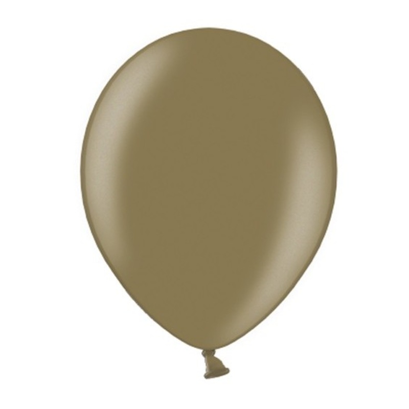 100 latex balloons olive brown metallic 12cm