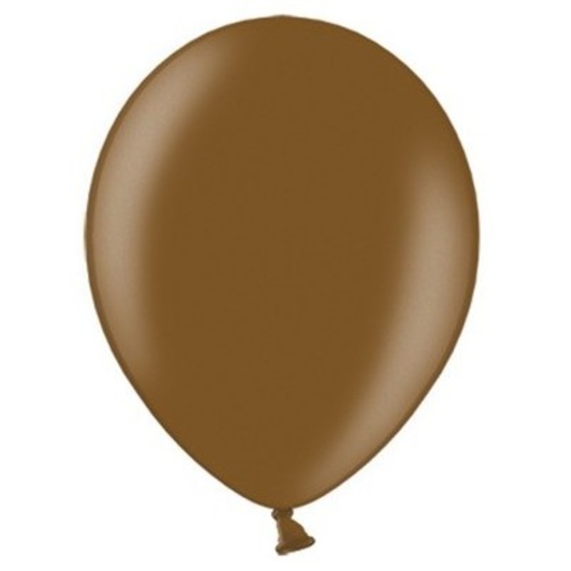 100 Partystar metallic balloons brown 12cm