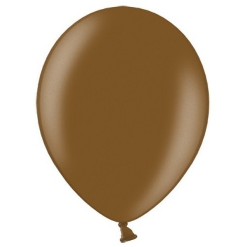 100 Partystar metallic balloons brown 30cm