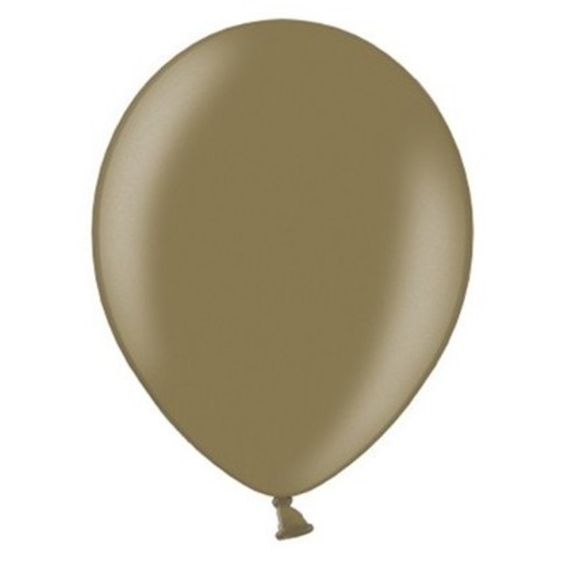 100 Partystar metallic balloons cappuccino 12cm
