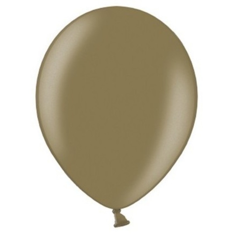 100 Partystar metallic balloons caramel 23cm