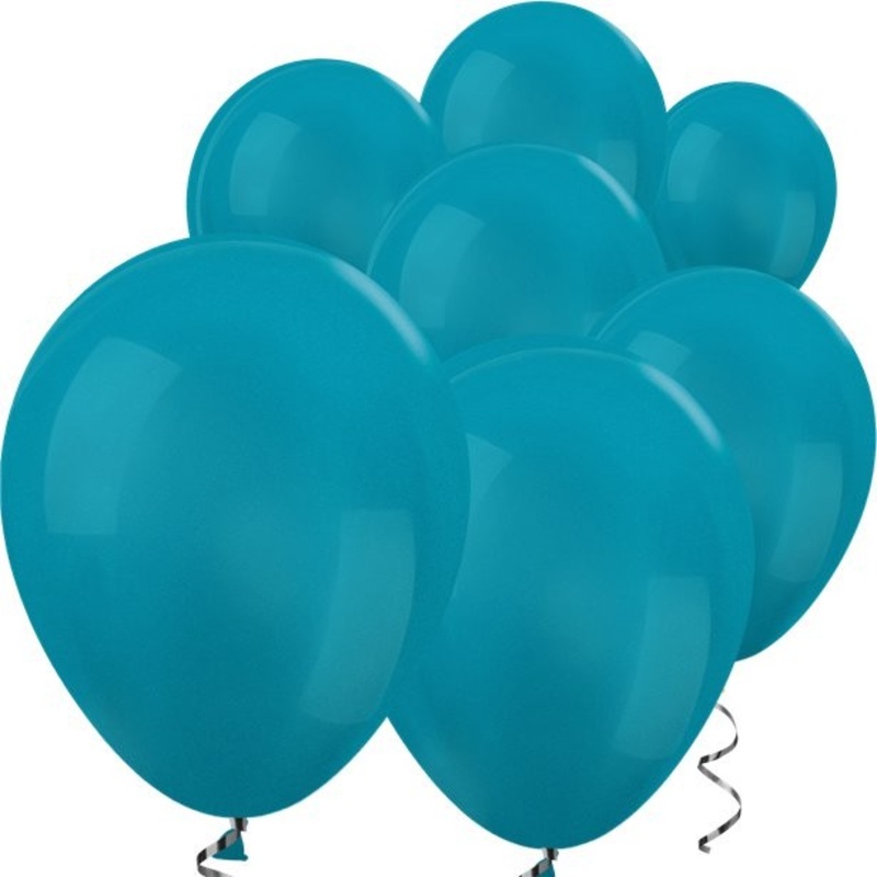 100 petrol metallic balloons polka 13cm