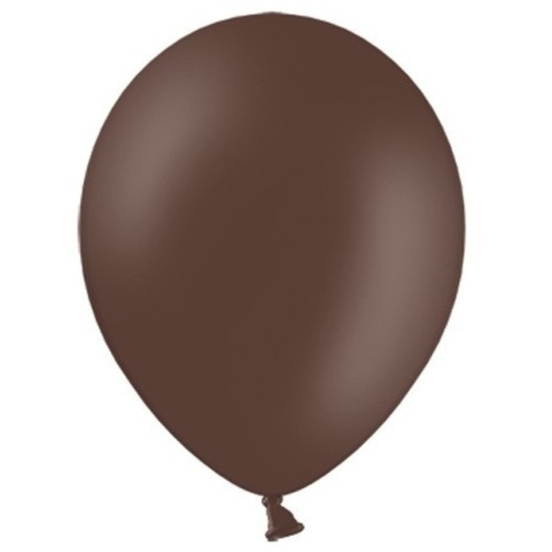 20 party star balloons chocolate brown 30cm