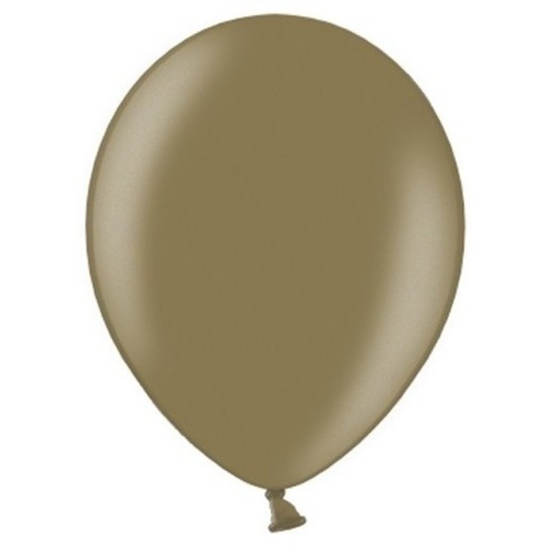 20 Party Star metallic balloons cappuccino 30cm