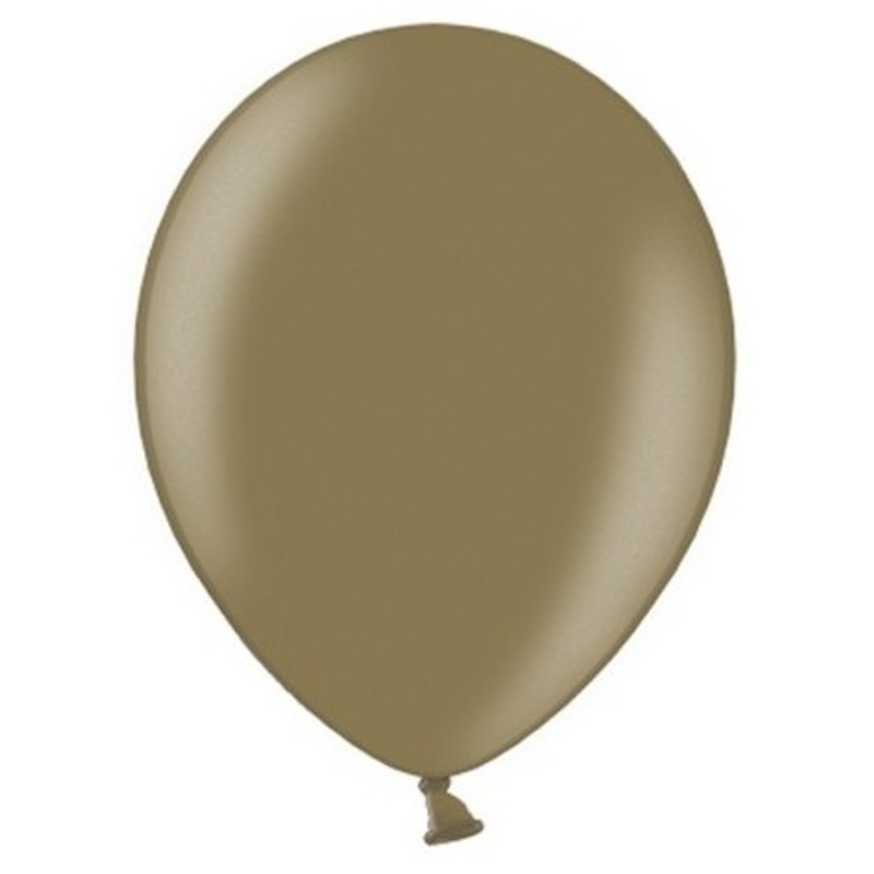 20 party star metallic balloons caramel 27cm