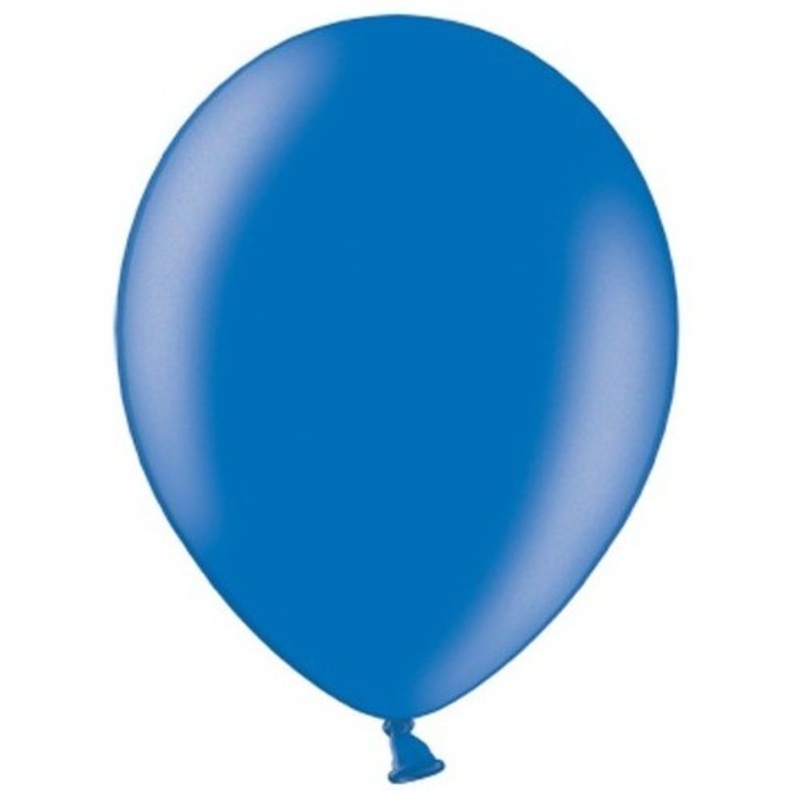 20 party star metallic balloons royal blue 30cm