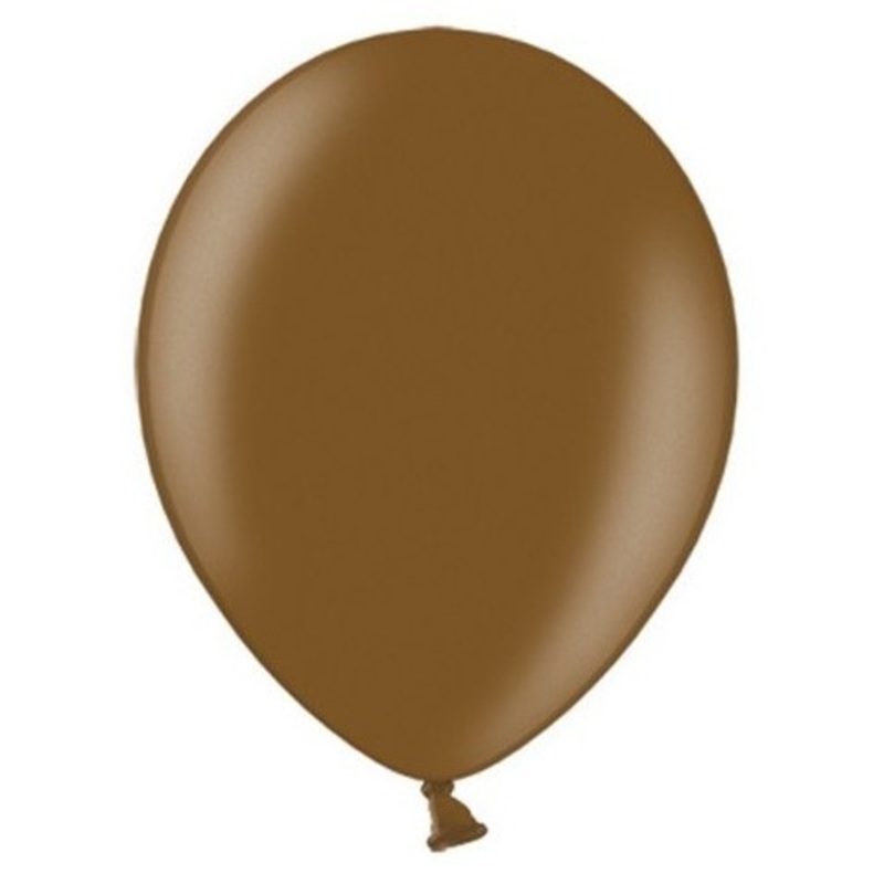 20 Partystar metallic balloons brown 23cm