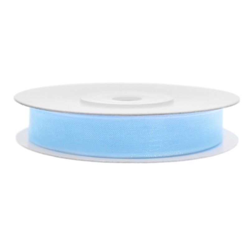 25m chiffon ribbon sky blue