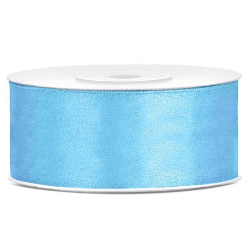 25m gift ribbon sky blue 25mm wide