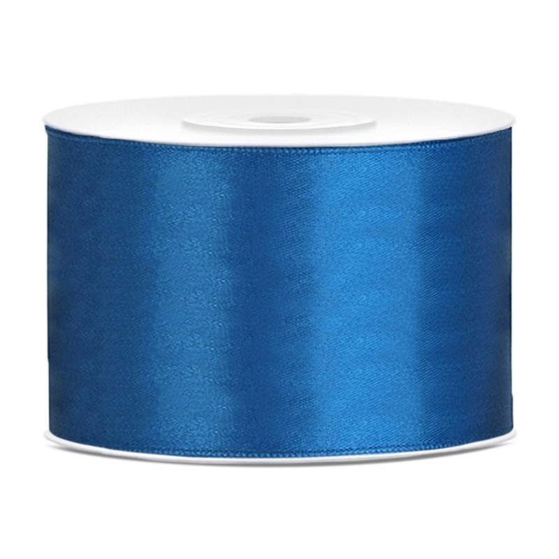 25m satin gift ribbon in navy blue