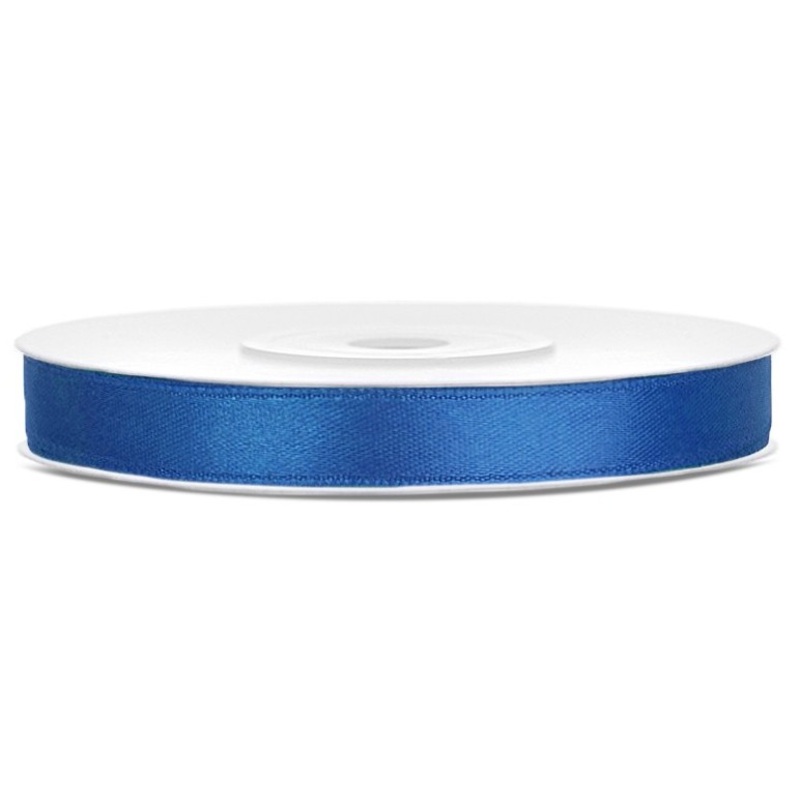 25m satin gift ribbon royal blue 6mm wide