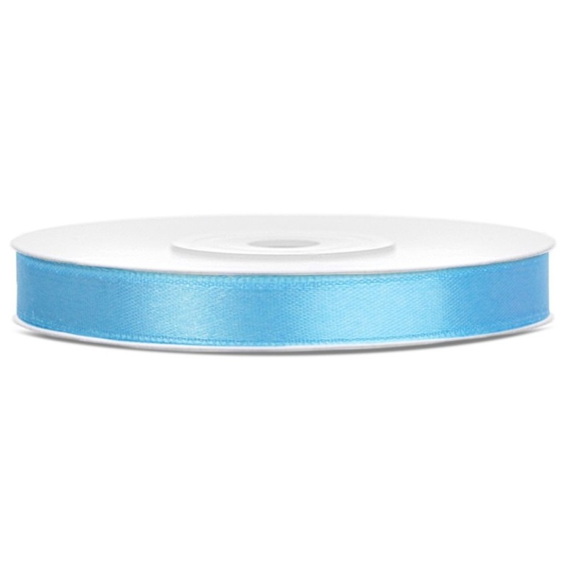 25m satin ribbon London sky blue