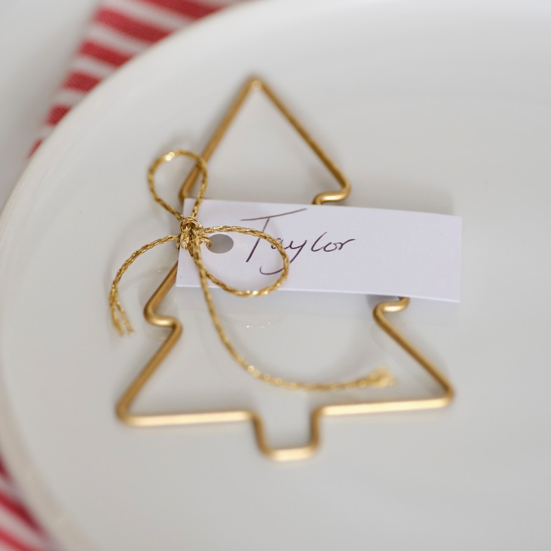 4 gold place card holders