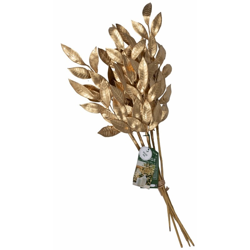 5 golden branches with foliage