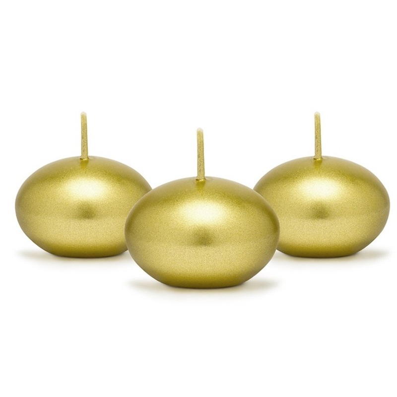 50 Floating Candles Vienna Gold 4cm
