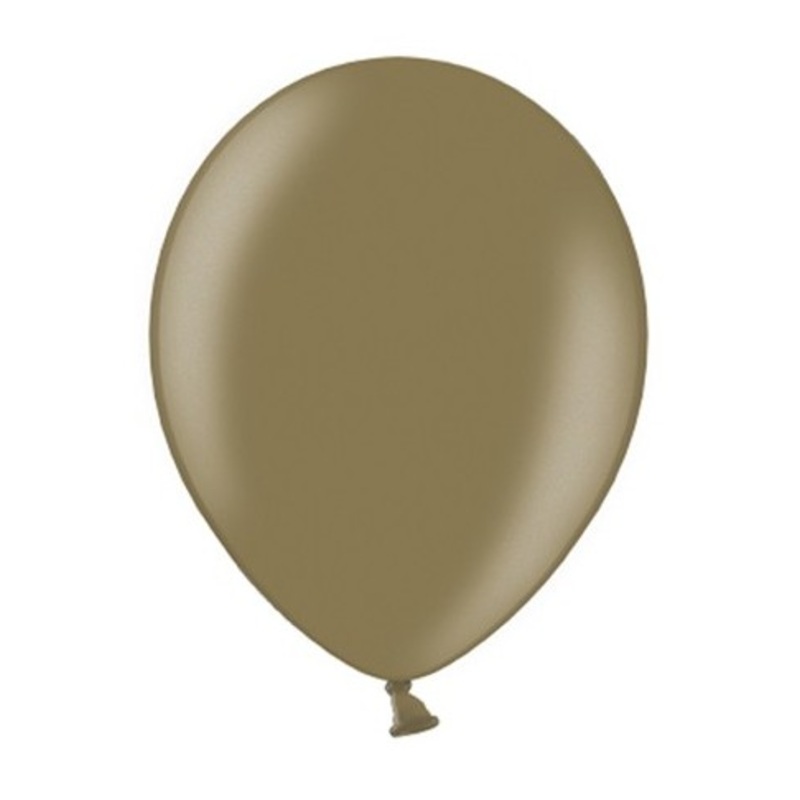 50 party star metallic balloons caramel 23cm