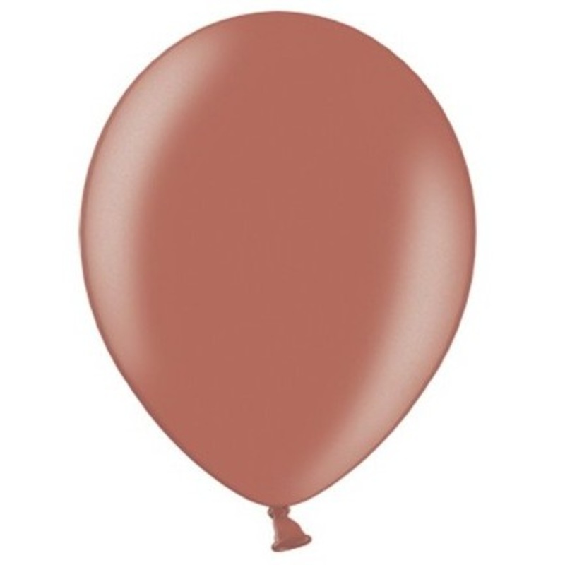 50 party star metallic balloons rose gold 23cm