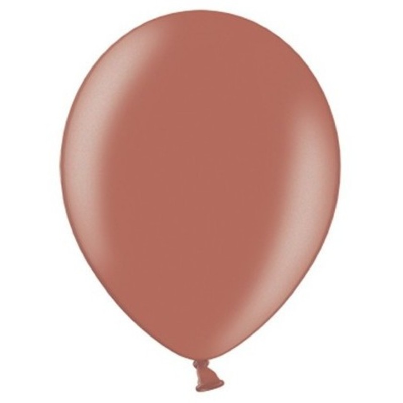 50 party star metallic balloons rose gold 27cm