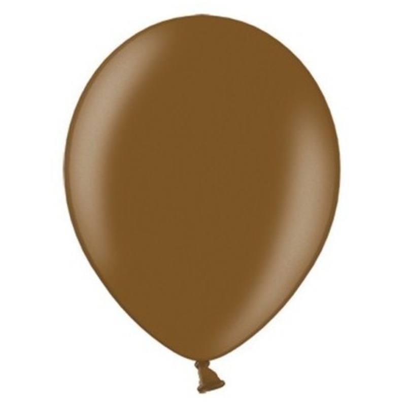 50 Partystar metallic balloons brown 23cm