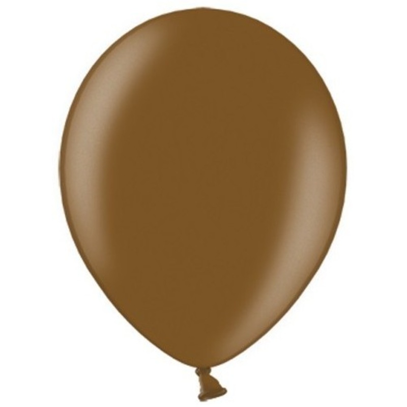 50 Partystar metallic balloons brown 30cm