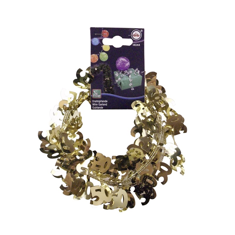 Congratulations on the 50th anniversary wire garland gold 270cm