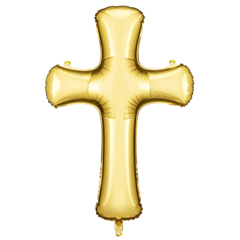 Foil balloon Golden Cross 1.03m