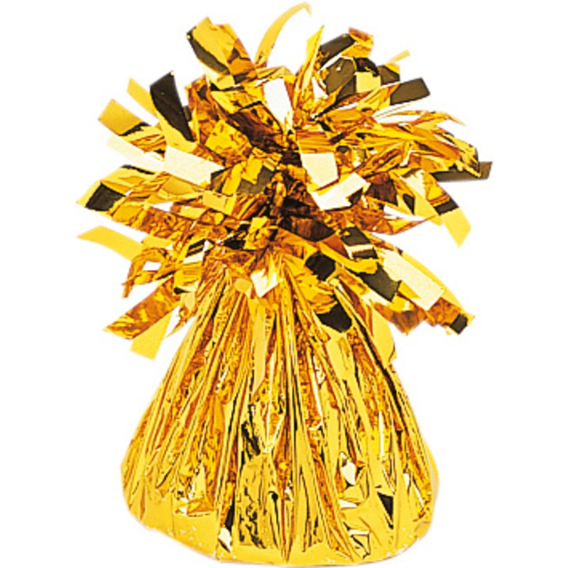 Fringed cone balloon weight in gold