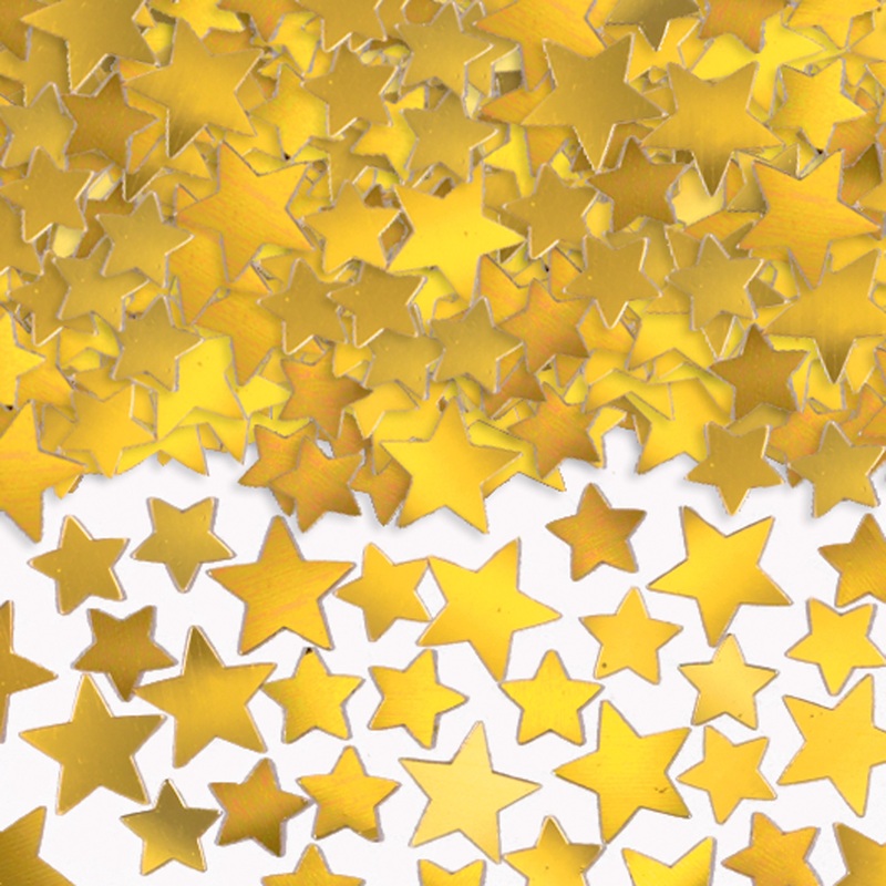 Gold metallic confetti stars 141g